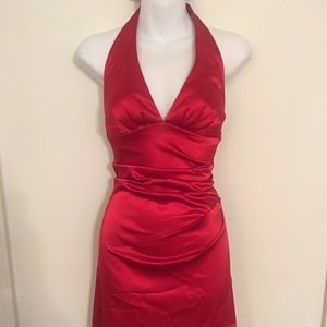 Red cocktail dress
